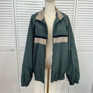 SOLD💗 Vintage Champion Windbreaker Jacket | Sage Green, Navy Blue, Tan Zip Up